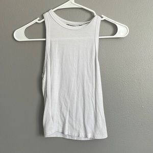 white tight crop top